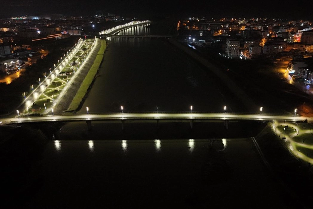 Ordu'da Yeni Melet K&ouml;pr&uuml;s&uuml; ışıl ışıl oldu