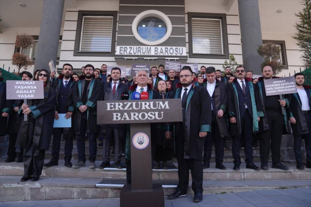 Erzurum Barosu'ndan kentte bir avukatın ofiste bı&ccedil;aklı saldırıya uğramasına tepki