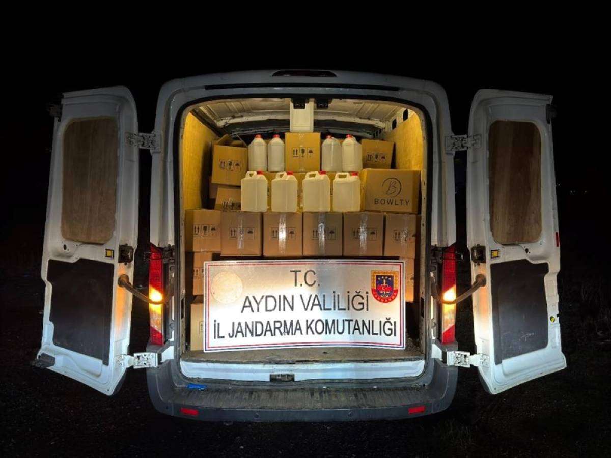 Aydın'da 1,6 ton etil alkol ge&ccedil;irildi