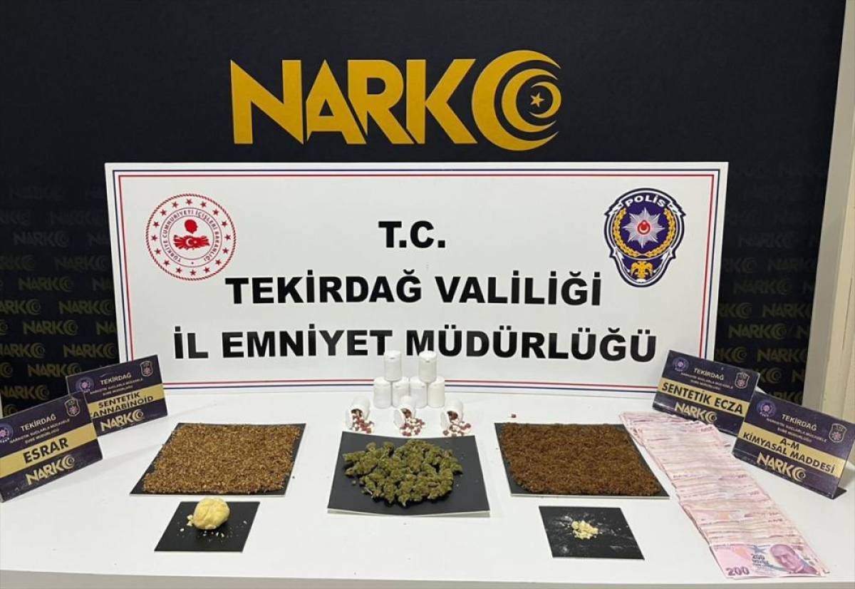 Tekirdağ'da uyuşturucu operasyonlarında yakalanan 10 ş&uuml;pheli tutuklandı