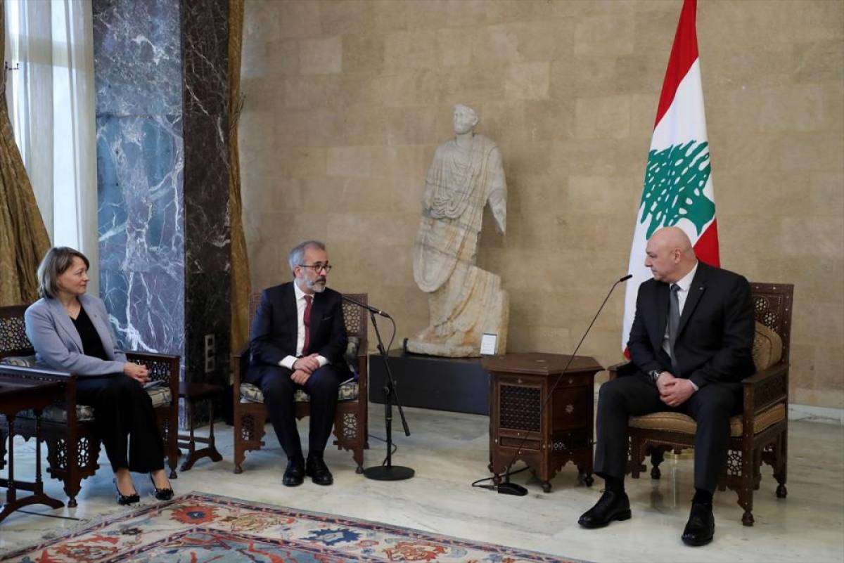 L&uuml;bnan Cumhurbaşkanı Avn, "Filistinlilerin topraklarından &ccedil;ıkarılmasını" reddetti