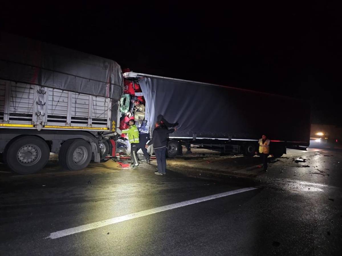 Bursa'da tıra arkadan &ccedil;arpan tırın s&uuml;r&uuml;c&uuml;s&uuml; &ouml;ld&uuml;