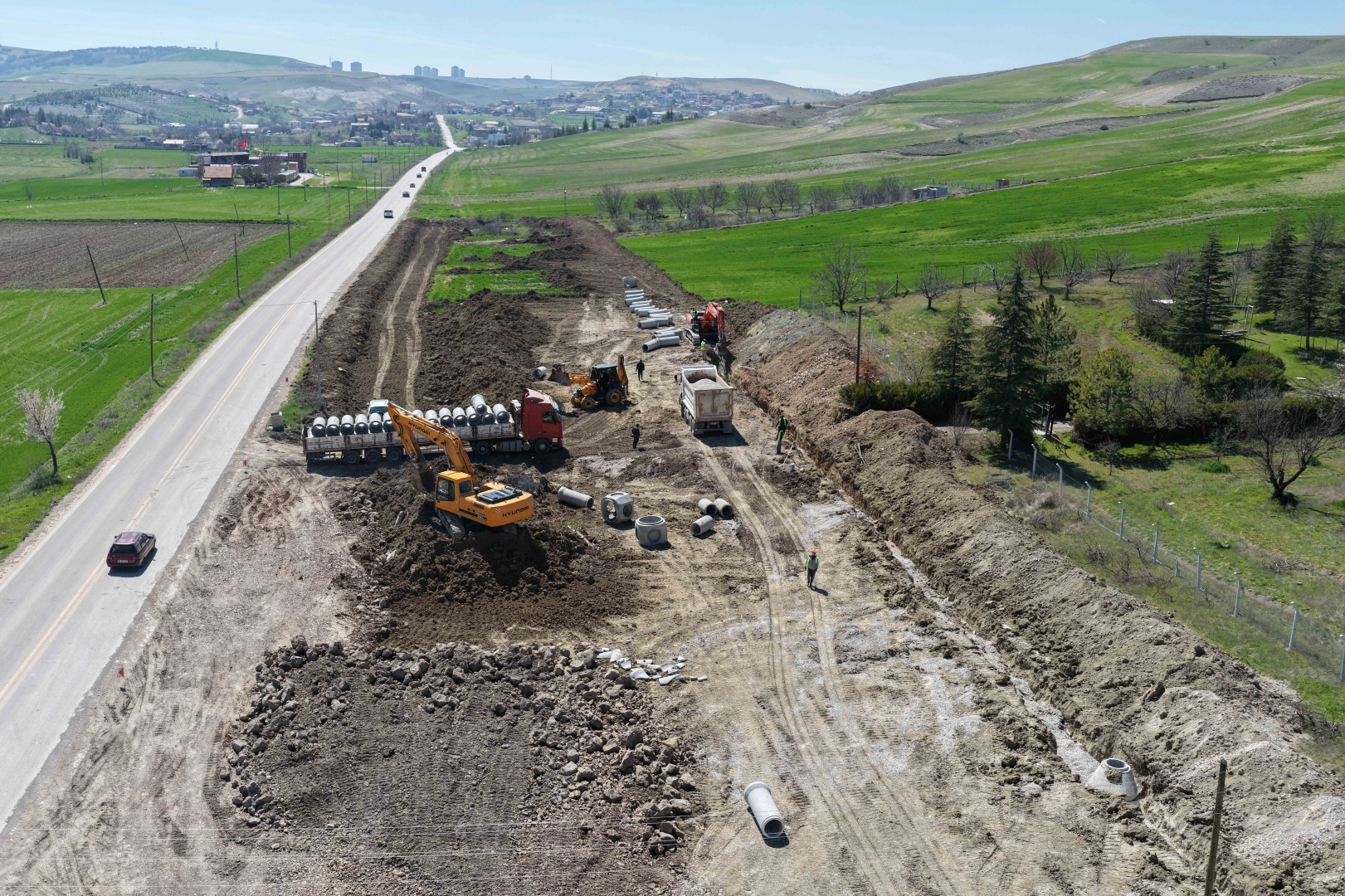 Ankara&rsquo;da yeni bağlantı bulvarı &ccedil;alışması başladı