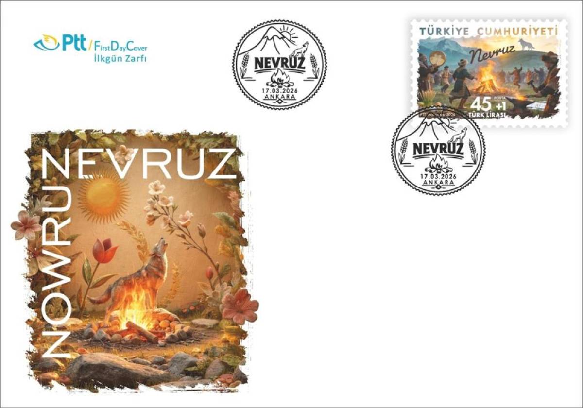 PTT'den "Nevruz" konulu anma pulu ve ilk g&uuml;n zarfı