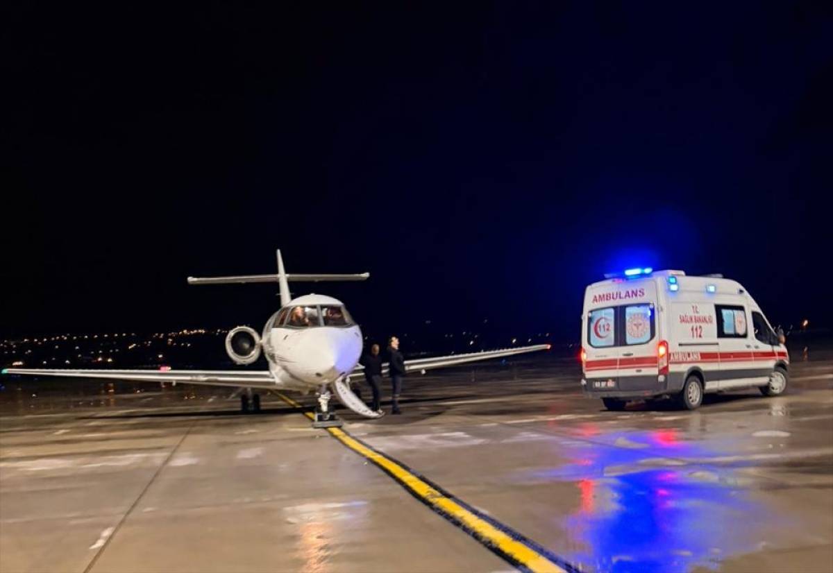 Tokat'ta ambulans u&ccedil;ak 18 g&uuml;nl&uuml;k bebek i&ccedil;in havalandı