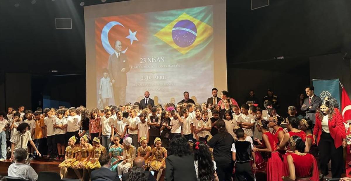 T&uuml;rk ve Brezilyalı &ccedil;ocuklar 23 Nisan etkinliğinde buluştu