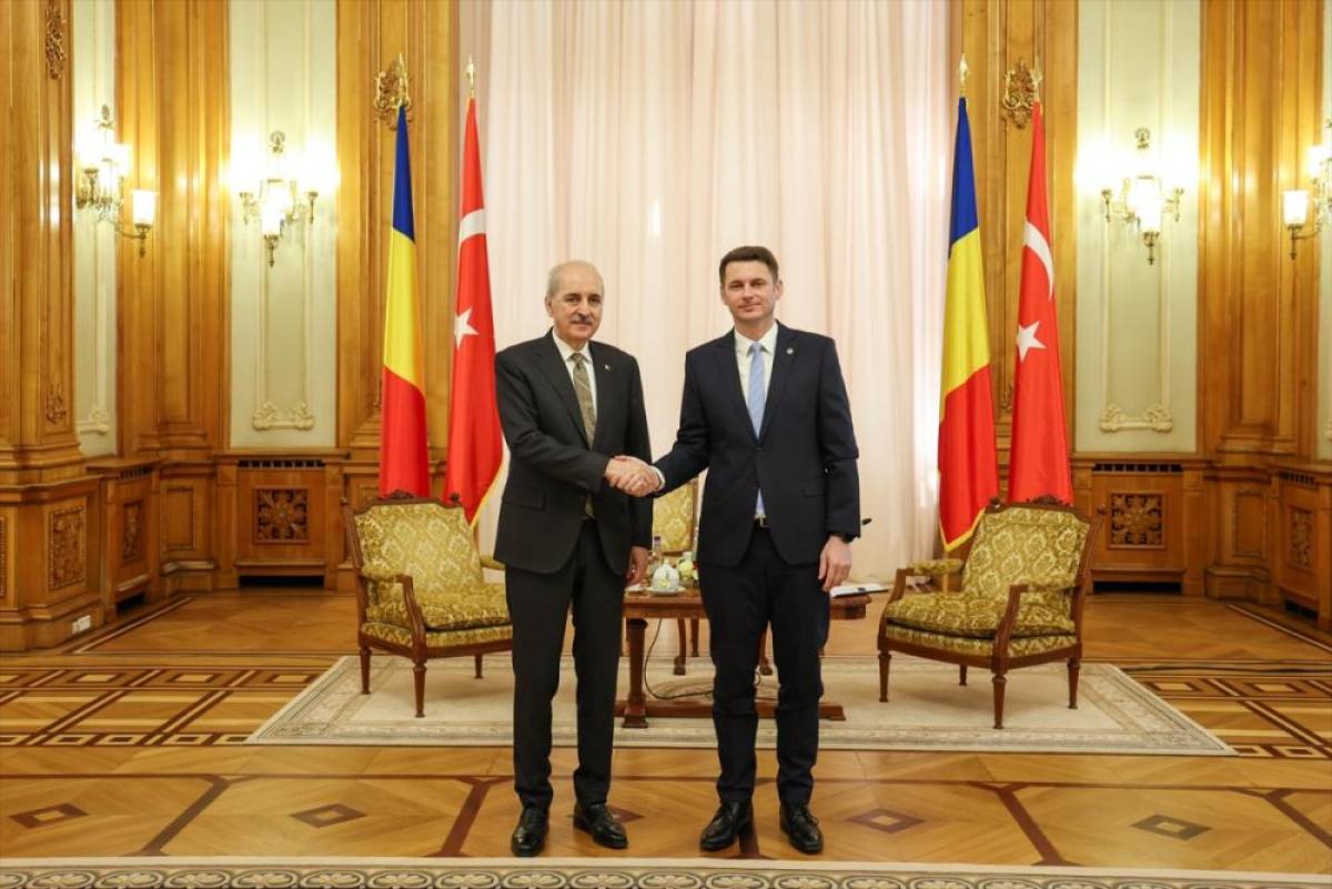 TBMM Başkanı Kurtulmuş, B&uuml;kreş'te Romanya Senato Başkanı Abrudean ile g&ouml;r&uuml;şt&uuml;