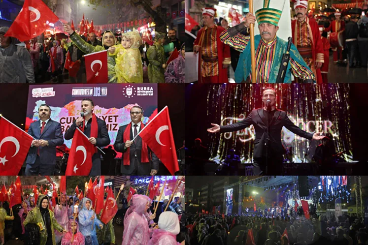Bursa&rsquo;da Cumhuriyet coşkusu