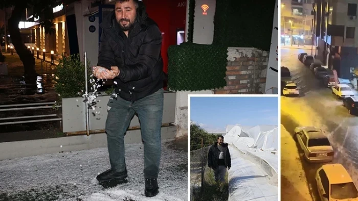 Antalya'da dolu tarım alanlarına zarar verdi