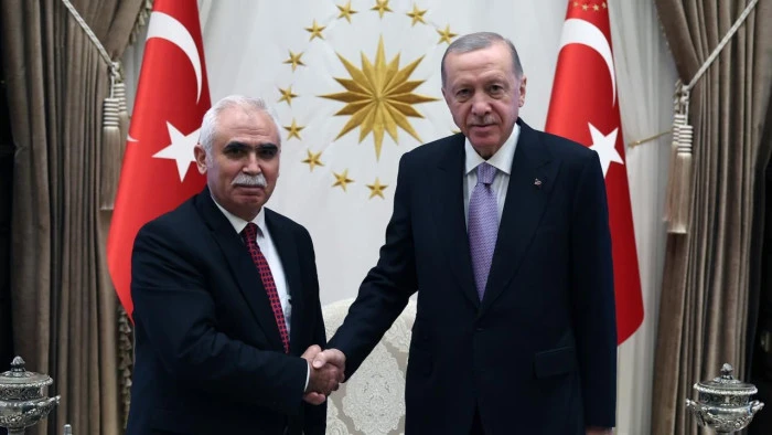 Cumhurbaşkanı Erdoğan, AYM Başkanı &Ouml;zkaya'yı kabul etti