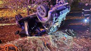 Gaziantep'te devrilen otomobildeki 3 kişi hayatını kaybetti, 2 kişi yaralandı