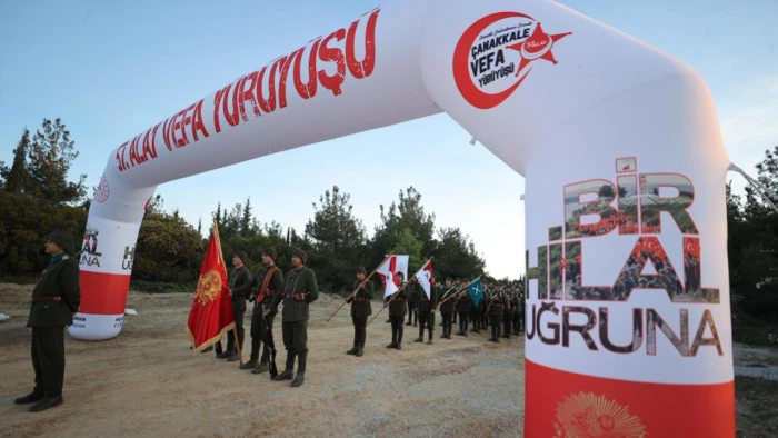 Gelibolu Yarımadası'nda 57. Alay Vefa Y&uuml;r&uuml;y&uuml;ş&uuml; Conkbayırı'nda sona erdi