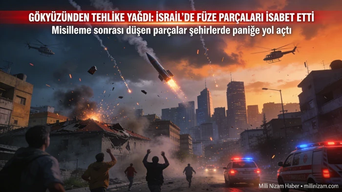 İran misillemesinde İsrail'in orta ve g&uuml;ney kesimine f&uuml;ze par&ccedil;aları isabet etti