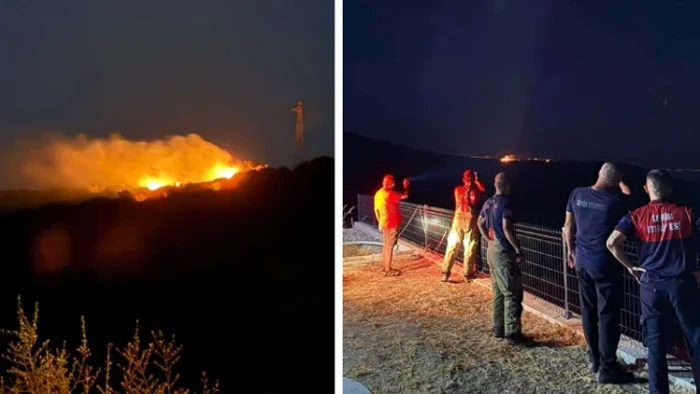 İzmir'de makilik alanda &ccedil;ıkan yangın s&ouml;nd&uuml;r&uuml;ld&uuml;