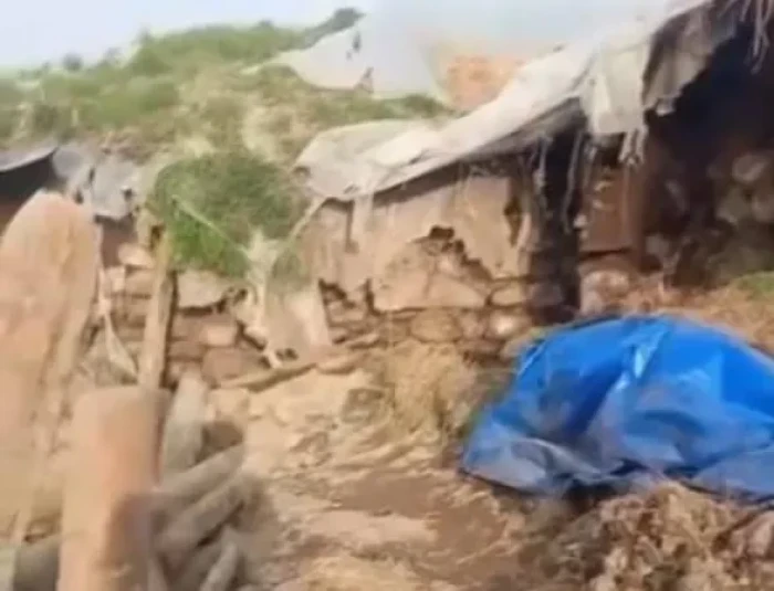 Kars'ta &ccedil;&ouml;ken ahırdaki 2 b&uuml;y&uuml;kbaş hayvan telef oldu