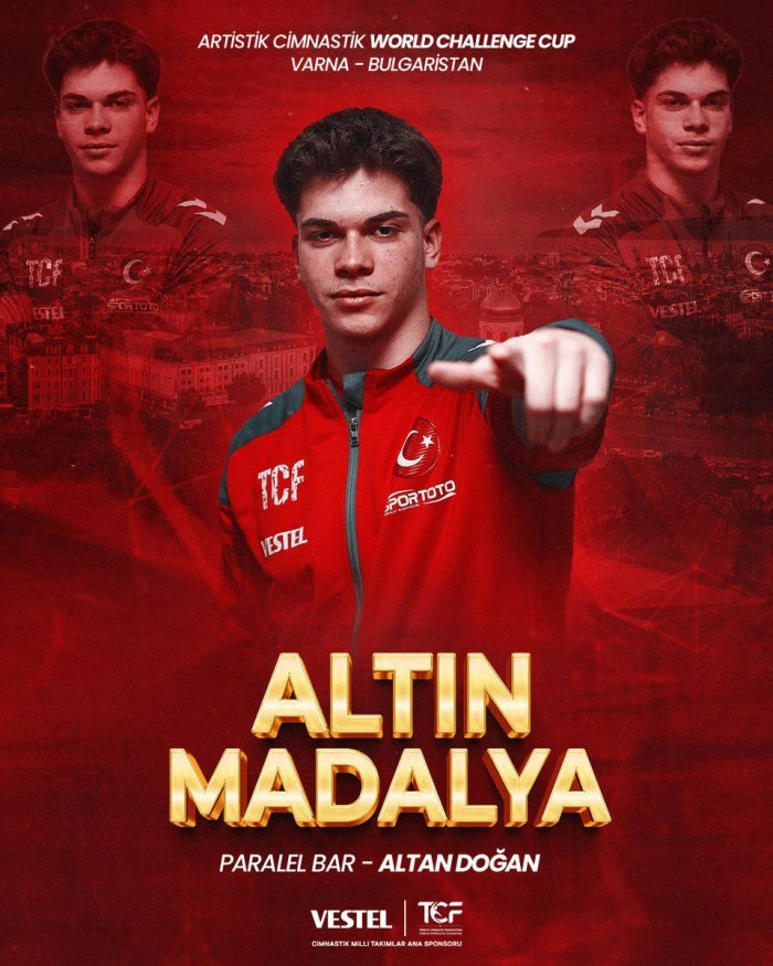 Milli cimnastik&ccedil;i Altan Doğan'dan Bulgaristan'da altın madalya
