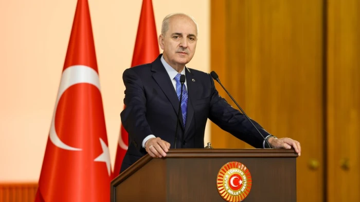 TBMM Başkanı Kurtulmuş: "İsrail h&uuml;k&uuml;metinin bu saldırganlıklarının sona ermesi, sadece Filistinlilerin huzura kavuşması değil d&uuml;nya barışının garanti altına alınması demektir."