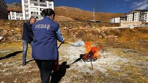 VEDAŞ, Bitlis'te yangın tatbikatı yaptı